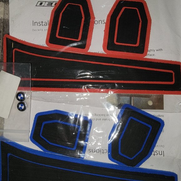 Other 2 Bmw Racing Pedal Covers 2 12mm Key Fob Logo Emblem Stick On